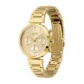 Hugo Boss Flawless Horloge Gold Steel gold dial 36mm Women's watch 1502532