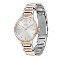 Hugo Boss Signature Silver/Rose Gold Steel Silver Dial 36mm Ladies Watch 1502567