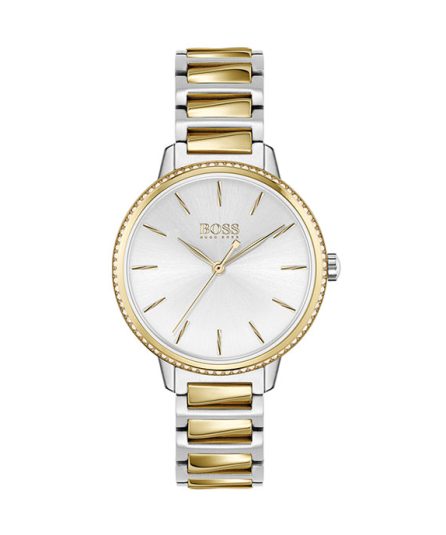 Hugo Boss Signature Silver/Gold Steel silver dial 36mm Women's watch 1502568