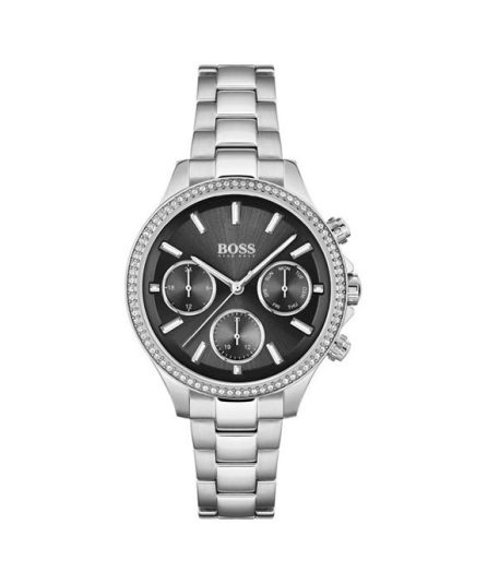 Hugo Boss Hera Silver Steel black dial 38mm Women's watch 1502593