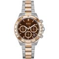 Hugo Boss Novia Silver/Rose Gold Steel Brown Dial 38mm Women's Watch 1502617