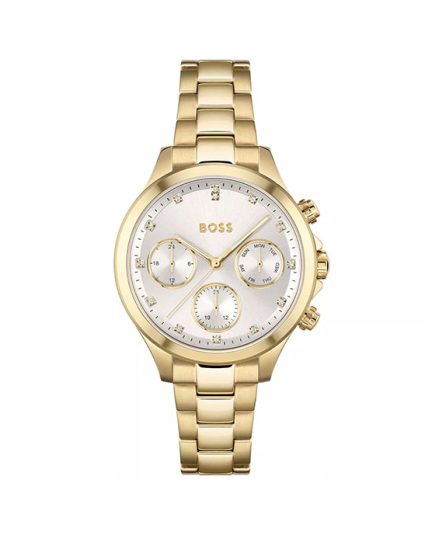 Hugo Boss Gold Steel White Dial 38mm Women's Watch 1502628