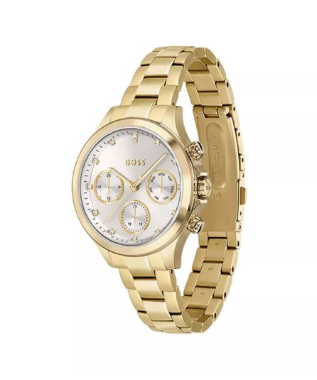 Hugo Boss Gold Steel White Dial 38mm Women's Watch 1502628