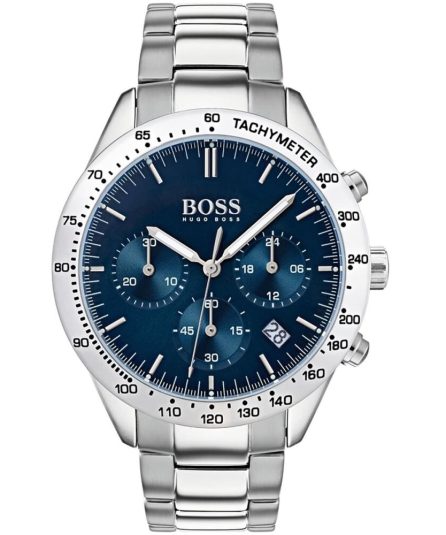 Hugo Boss Talent Silver Stål blå urtavla 44mm Herrklocka 1513582