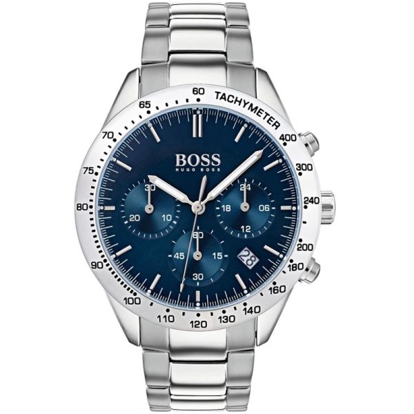 Hugo Boss Talent Silver Stål blå urtavla 44mm Herrklocka 1513582