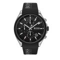 Hugo Boss Velocity Black Silicone Black Dial 44mm Men's Watch 1513716