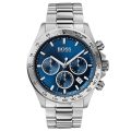 Hugo Boss Hero Silver Steel Blue Dial 44mm Men's Watch 1513755