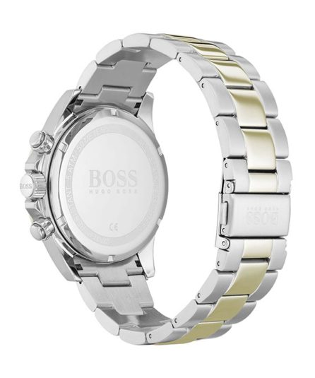 Hugo Boss Hero Silver Gold Twotone Steel Blue Dial 44mm Men's Watch 1513767