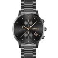 Hugo Boss Integrity Black Steel Black Dial 44mm Men's Watch 1513780