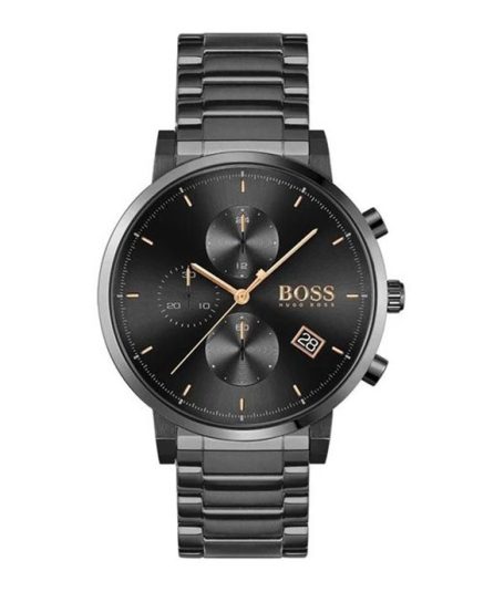 Hugo Boss Integrity Black Steel Black Dial 44mm Men's Watch 1513780