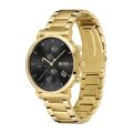 Hugo Boss Integrity Gold Steel black dial 42mm Men's watch 1513781