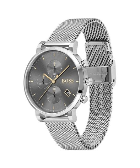 Hugo Boss Integrity Silver Steel gray dial 42mm Men's watch 1513807