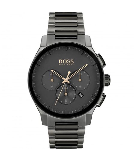 Hugo Boss Contemporary Svart Stainless Steel Black Dial 44mm Men's Watch 1513814