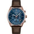 Hugo Boss Champion Brown Leather blue dial 44mm Men's watch 1513817