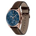 Hugo Boss Champion Brown Leather blue dial 44mm Men's watch 1513817