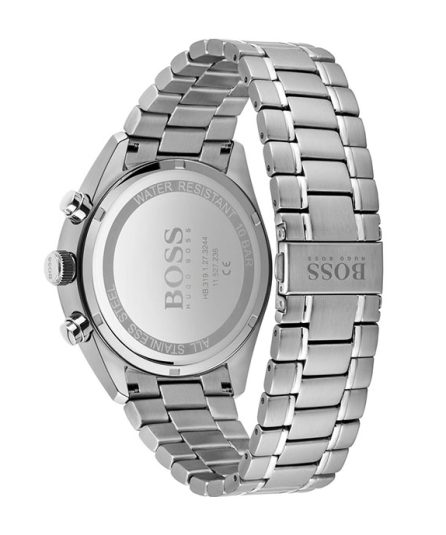 Hugo Boss Champion Silver Stainless Steel Black Dial 44mm Men's Watch 1513871