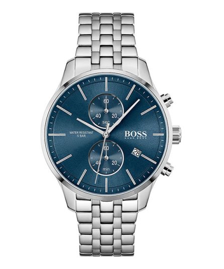 Hugo Boss Associate Silver Steel blue dial 42mm Men's watch 1513839