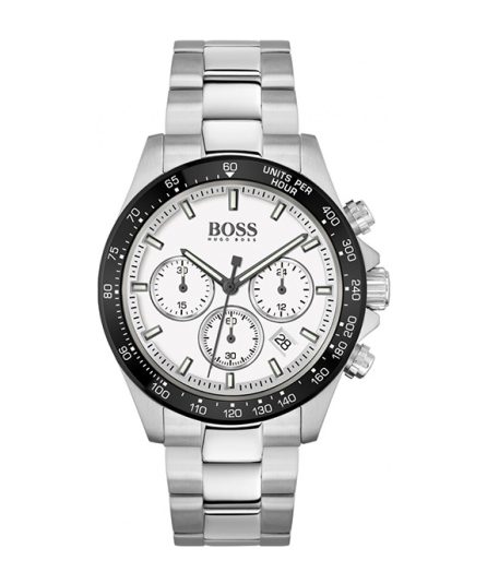 Hugo Boss Hero Silver Steel white dial 44mm Men's watch 1513875