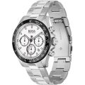 Hugo Boss Hero Silver Steel white dial 44mm Men's watch 1513875