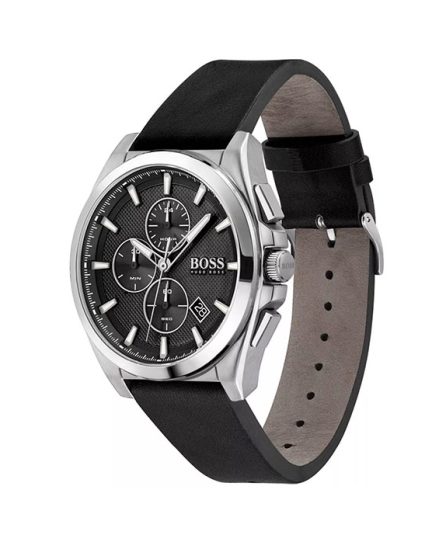 BOSS Grandmaster Grandmaster Black Leather black dial 44mm Men's watch 1513881