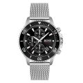 Hugo Boss Admiral Silver Steel black dial 44mm Men's watch 1513904