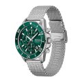 Hugo Boss Admiral Silver Steel green dial 44mm Men's watch 1513905