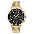 Hugo Boss Admiral Gold Steel black dial 44mm Men's watch 1513906