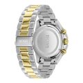 Hugo Boss Admiral Silver/Gold Twotone Stainless Steel Black Dial 44mm Men's Watch 1513908