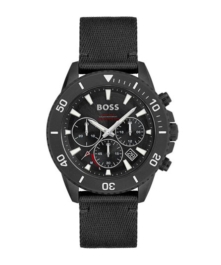 Hugo Boss Admiral Black Fabric Black Dial 46mm 1513918