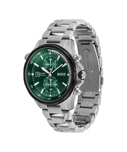 BOSS Globetrotter Globetrotter Silver Steel green dial 44mm Men's watch 1513930