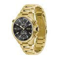 Hugo Boss Globetrotter Gold Steel black dial 44mm Men's watch 1513932