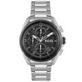 BOSS Volane Volane Silver Steel black dial 44mm Men's watch 1513949