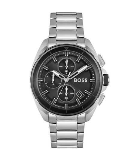 BOSS Volane Volane Silver Steel black dial 44mm Men's watch 1513949