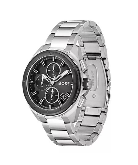 BOSS Volane Volane Silver Steel black dial 44mm Men's watch 1513949