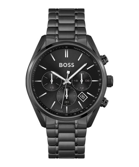 BOSS Champion Black Stainless Steel Black Dial 44mm Men's Watch 1513960