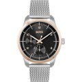 BOSS Sophia Silver Steel black dial 42mm Men's watch 1513961