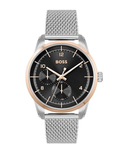 BOSS Sophia Silver Steel black dial 42mm Men's watch 1513961