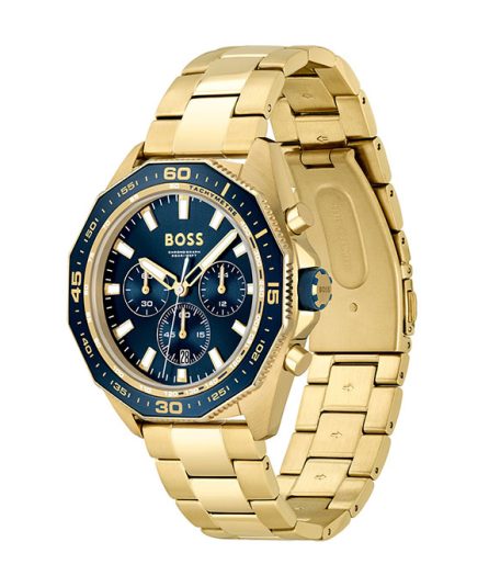 BOSS Energy Energy Gold Steel blue dial 42mm Men's watch 1513973