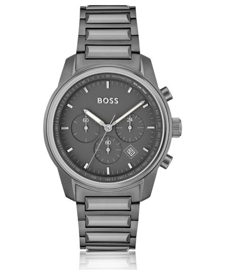 BOSS Trace Trace Gray Steel gray dial 44mm Men's watch 1514005