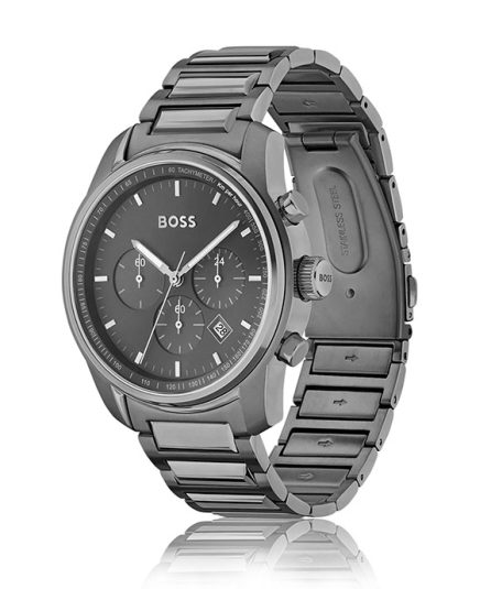 BOSS Trace Trace Gray Steel gray dial 44mm Men's watch 1514005