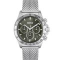 Hugo Boss Hero Silver Steel green dial 44mm Men's watch 1514020