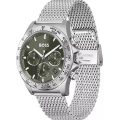 Hugo Boss Hero Silver Steel green dial 44mm Men's watch 1514020