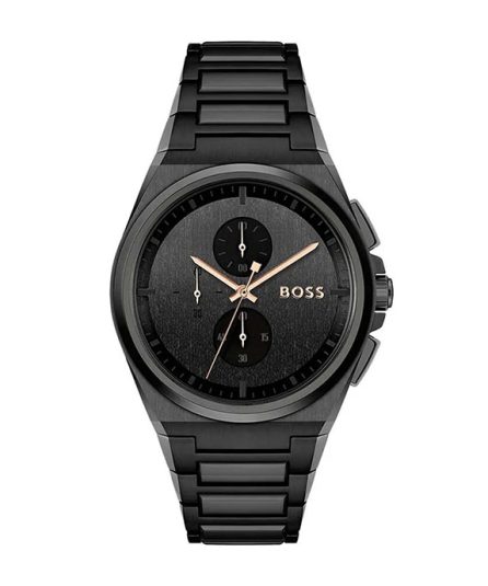 BOSS Steer Steer Chrono Black Steel black dial 44mm Men's watch 1514068