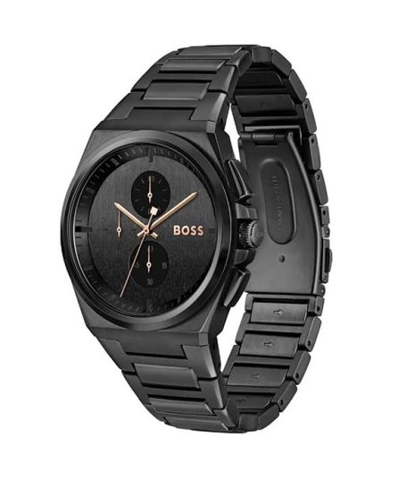 BOSS Steer Steer Chrono Black Steel black dial 44mm Men's watch 1514068