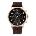 Tommy Hilfiger Brown Leather Gold Dial 44mm Men's Watch 1710379