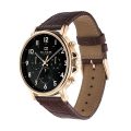 Tommy Hilfiger Brown Leather Gold Dial 44mm Men's Watch 1710379