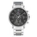 Tommy Hilfiger Silver Steel gray dial 44mm Men's watch 1710382