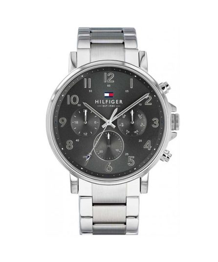 Tommy Hilfiger Silver Steel gray dial 44mm Men's watch 1710382