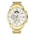 Tommy Hilfiger Decker Gold Steel White Dial 44mm Men's Watch 1791538