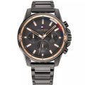 Tommy Hilfiger Mason Black Steel Black Dial 45mm Men's Watch 1791790